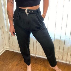 Black Trousers with Belt